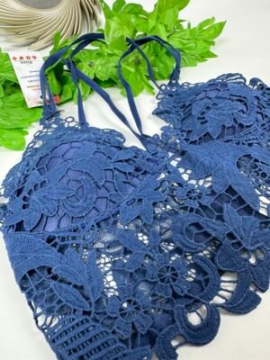 Blue Lace Bralette Top