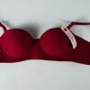 Maroon Seamless Half-Cup Bra
