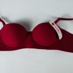 Maroon Seamless Half-Cup Bra