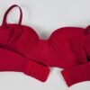 Maroon Seamless Half-Cup Bra