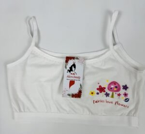 White Cotton Crop Top Bra