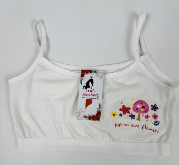 White Cotton Crop Top Bra