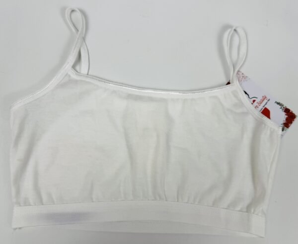 White Cotton Crop Top Bra