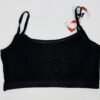 Black Cotton Crop Top Bra
