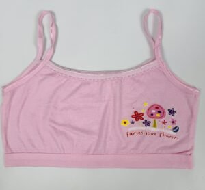 Pink Cotton Crop Top Bra