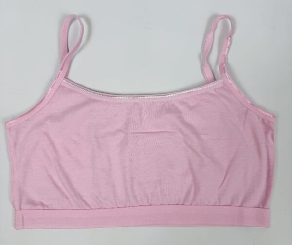 Pink Cotton Crop Top Bra