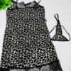 Leopard Print Lace Nightwear