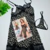 Leopard Print Lace Nightwear