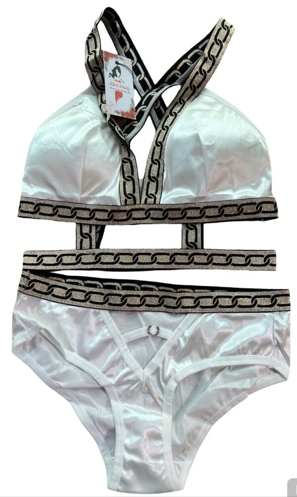 Satin Chain Strap Lingerie Set